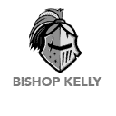 Bishop Kelly High School Black White Logo